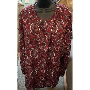 3X Croft & Barrow Women’s Long  Sleeve Blouse Excellent Condition